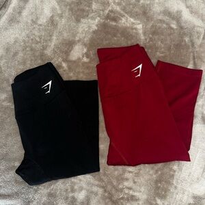 Gymshark Black and Red Track Pants